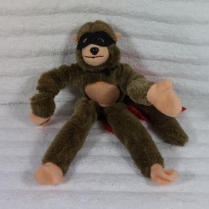 Microsoft Flingshot Monkey Plush Advertising 2006 Stuffed Animal Red Cape Mask
